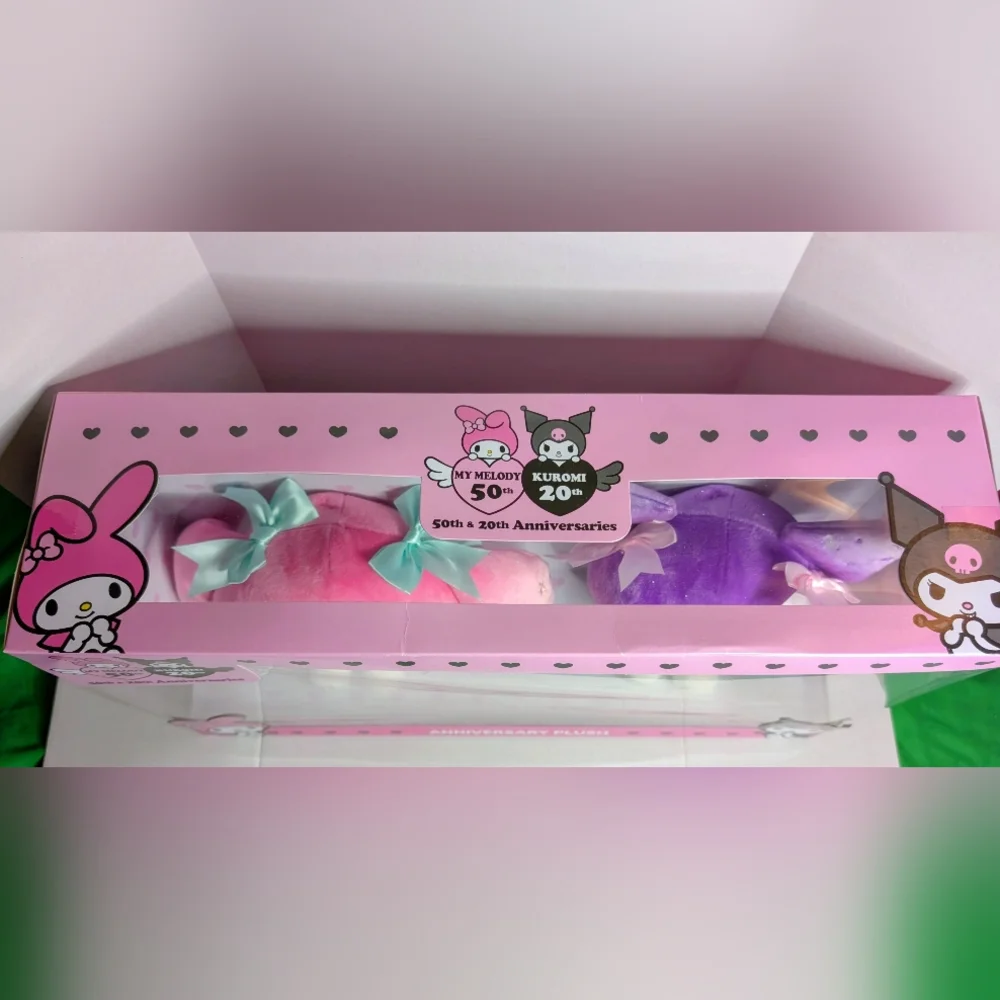 Sanrio My Melody Kuromi Anniversary Plush Set 50th 20th Limited Edition NIB - Picture 2 of 4